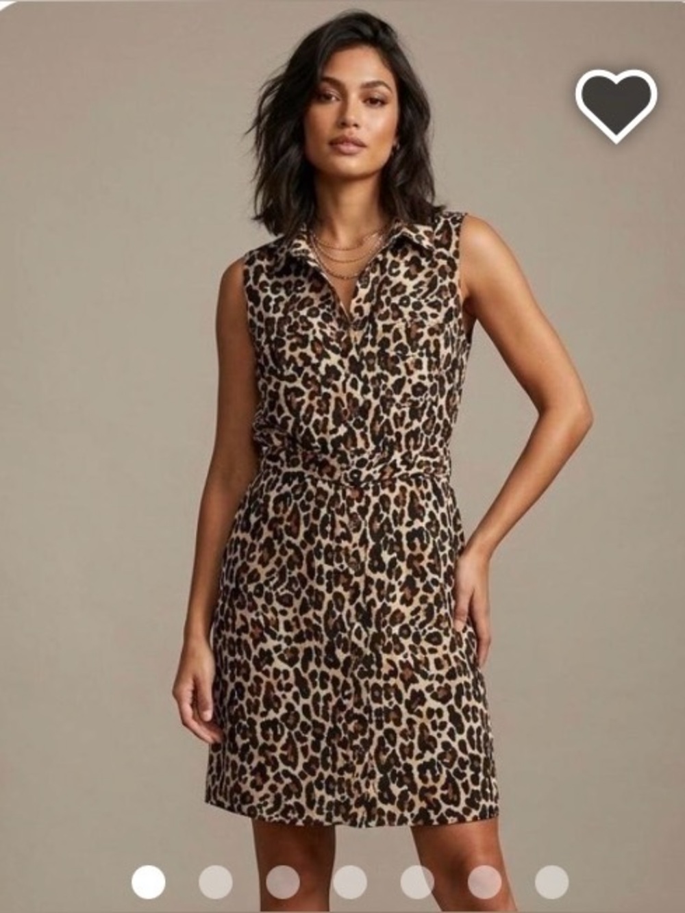 Artisan NY - Women's Leopard Shirt Dress - Size 6